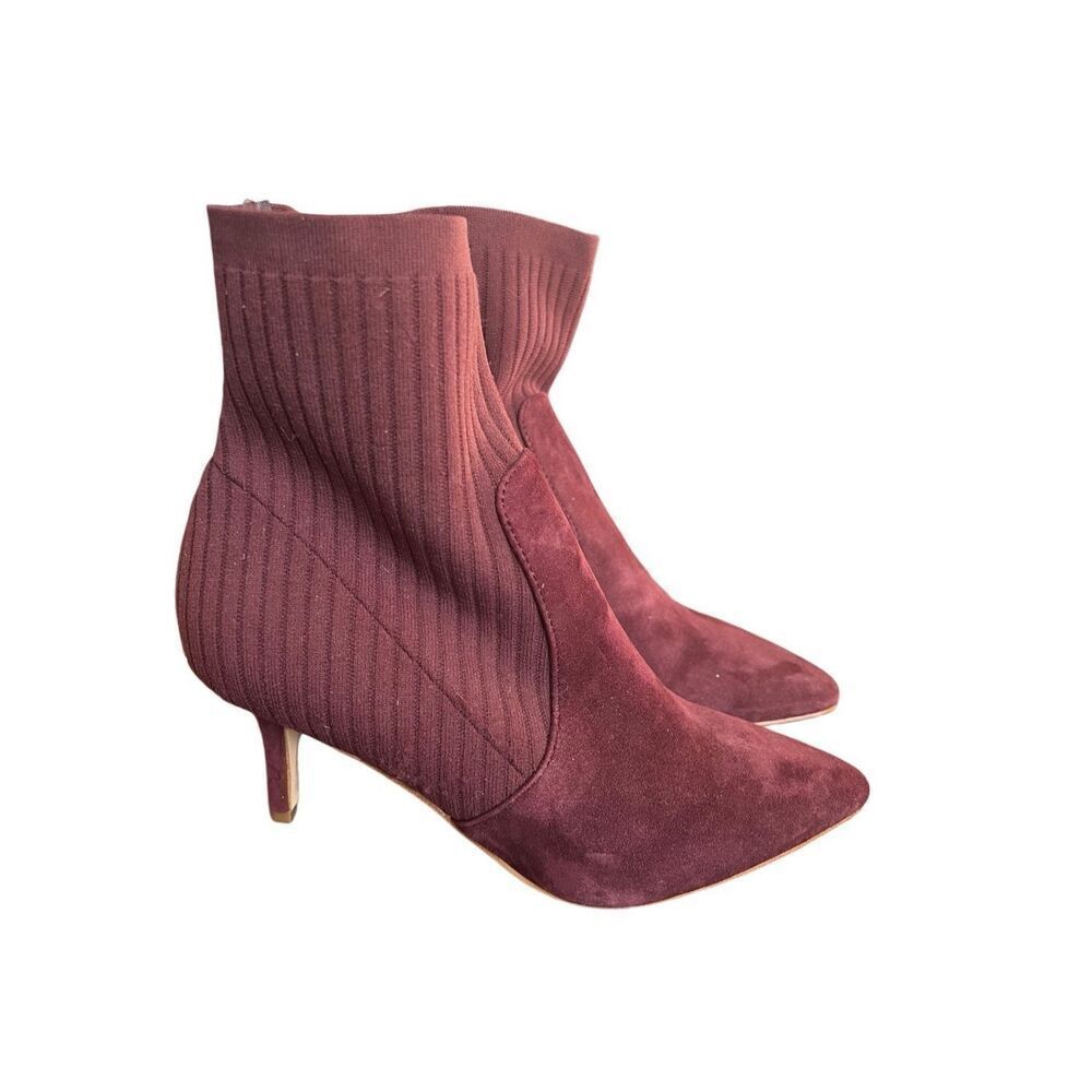 Marc Fisher Womens Albinia Faux Suede Knit Sock Sz 7